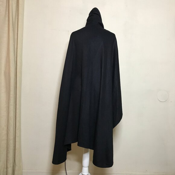 Kathleen for Sweet Herb Vintage Boho Goth Hippie Cape Poncho Attached Wide Scarf - Picture 3 of 16